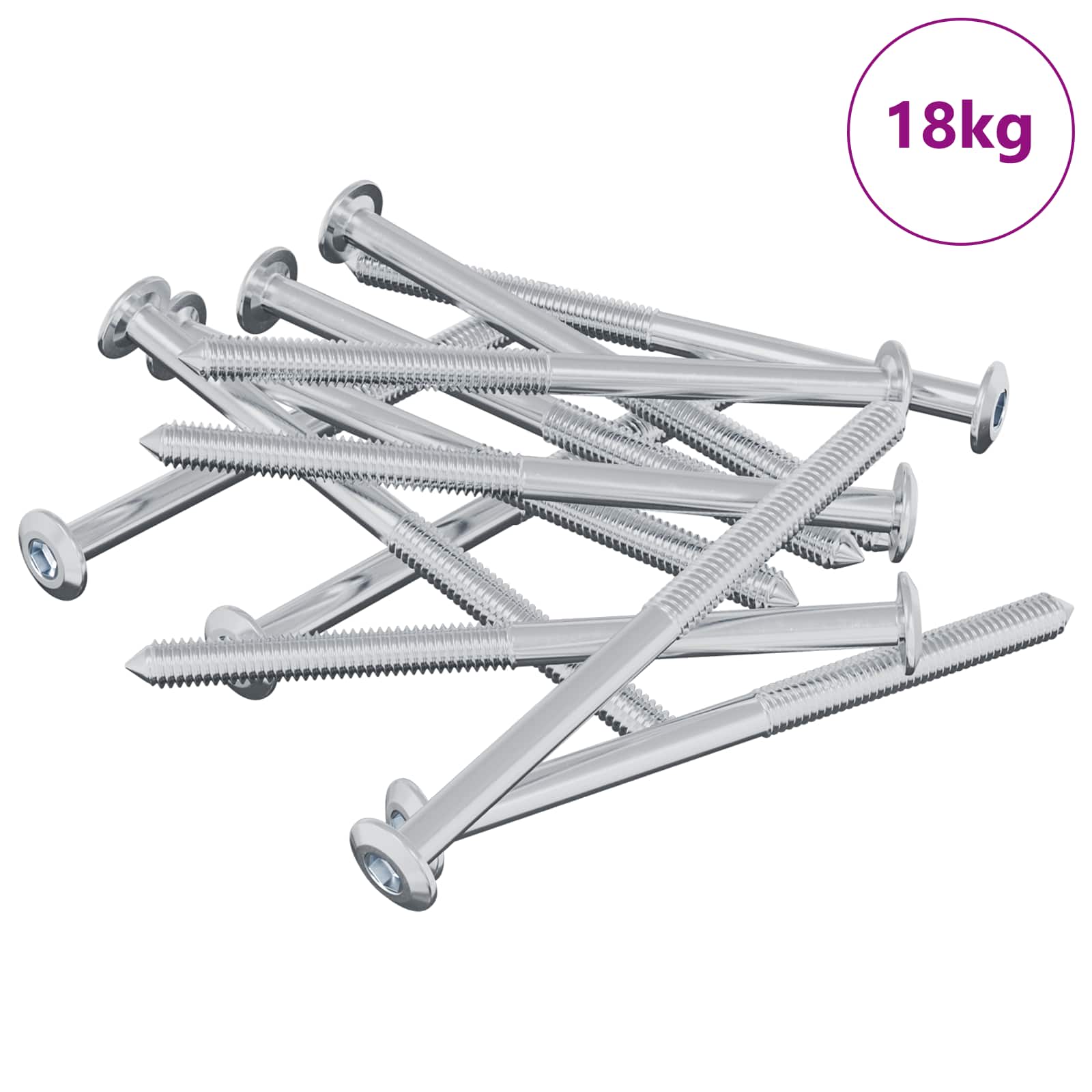 Vijak 1200 pcs srebrna M6 x 85 mm Jeklo - slika 3