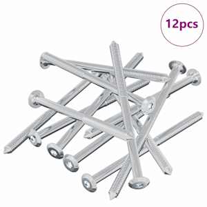 Šroub 12 pcs Stříbrná M6 x 100 mm Ocel - obrázek 2