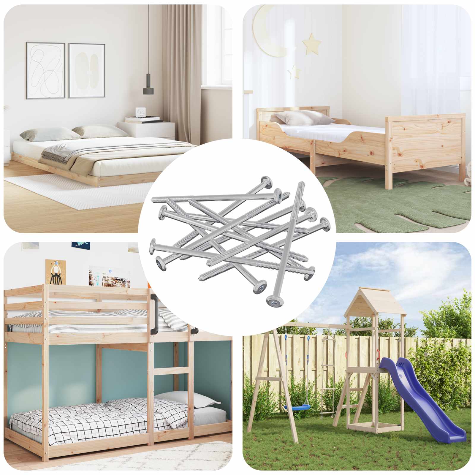 Vijak 12 pcs srebrna M6 x 120 mm Jeklo