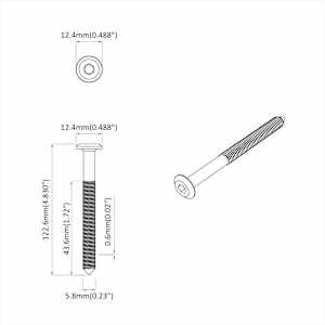 Šroub 12 pcs Stříbrná M6 x 120 mm Ocel - obrázek 6