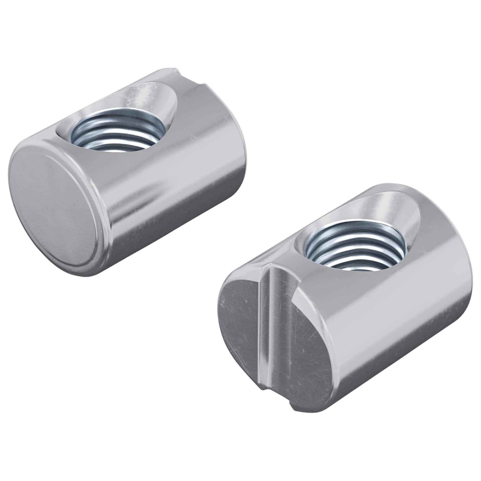 vidaXL Zylindermuttern 2 pcs Silber M6 x 13 mm Metall