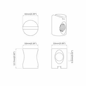 Plechové matice 12 pcs Stříbrná M6 x 12 mm Kov - obrázek 6