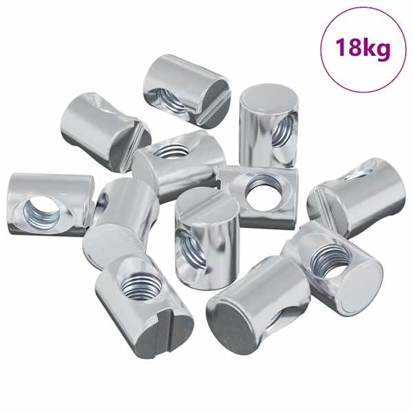 vidaXL Barrel Mutter 3462 tk H&otilde;bedane M6 x 13 mm Raud