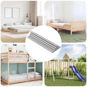 Navojna palica 12 pcs srebrna 6 x 120 mm Jeklo