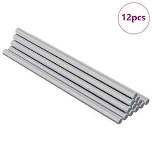 Závitová tyč 12 pcs Stříbrná 6 x 135 mm Ocel - obrázek 2
