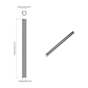 Závitová tyč 800 pcs Stříbrná Ocel - obrázek 6