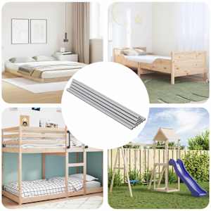 Navojna palica 12 pcs srebrna 6 x 170 mm Jeklo