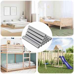 Navojna palica 12 pcs srebrna 8 x 55 mm Jeklo