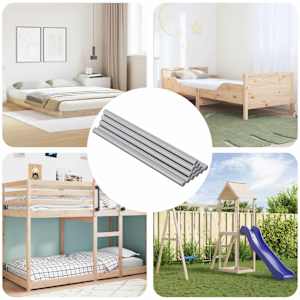 Navojne palice 12 pcs srebrna M6 x 120 mm Kovina