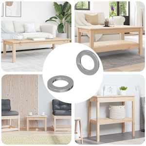 Podložke 2 pcs srebrna 10 x 10 x 1,2 mm Jeklo