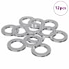 vidaXL Mutrid 12 tk H&otilde;bedane 10 x 10 x 1,2 mm Raud