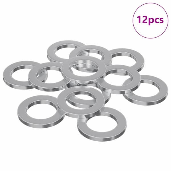 vidaXL Mutrid 12 tk H&otilde;bedane 10 x 10 x 1,2 mm Raud