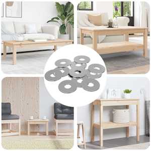 Podložke 12 pcs srebrna 18 x 18 x 1,2 mm elezo