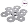 vidaXL Mutrid 12 tk H&otilde;bedane 18 x 18 x 1,2 mm Raud
