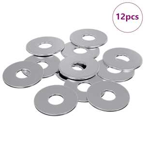 Podložky 12 pcs Stříbrná 18 x 18 x 1,2 mm Železo - obrázek 2