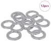 vidaXL Mutrid 12 tk H&otilde;bedane 10 x 10 x 0,8 mm Raud