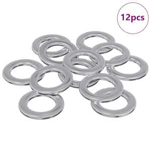 Podložky 12 pcs Stříbrná 10 x 10 x 0,8 mm Železo - obrázek 2