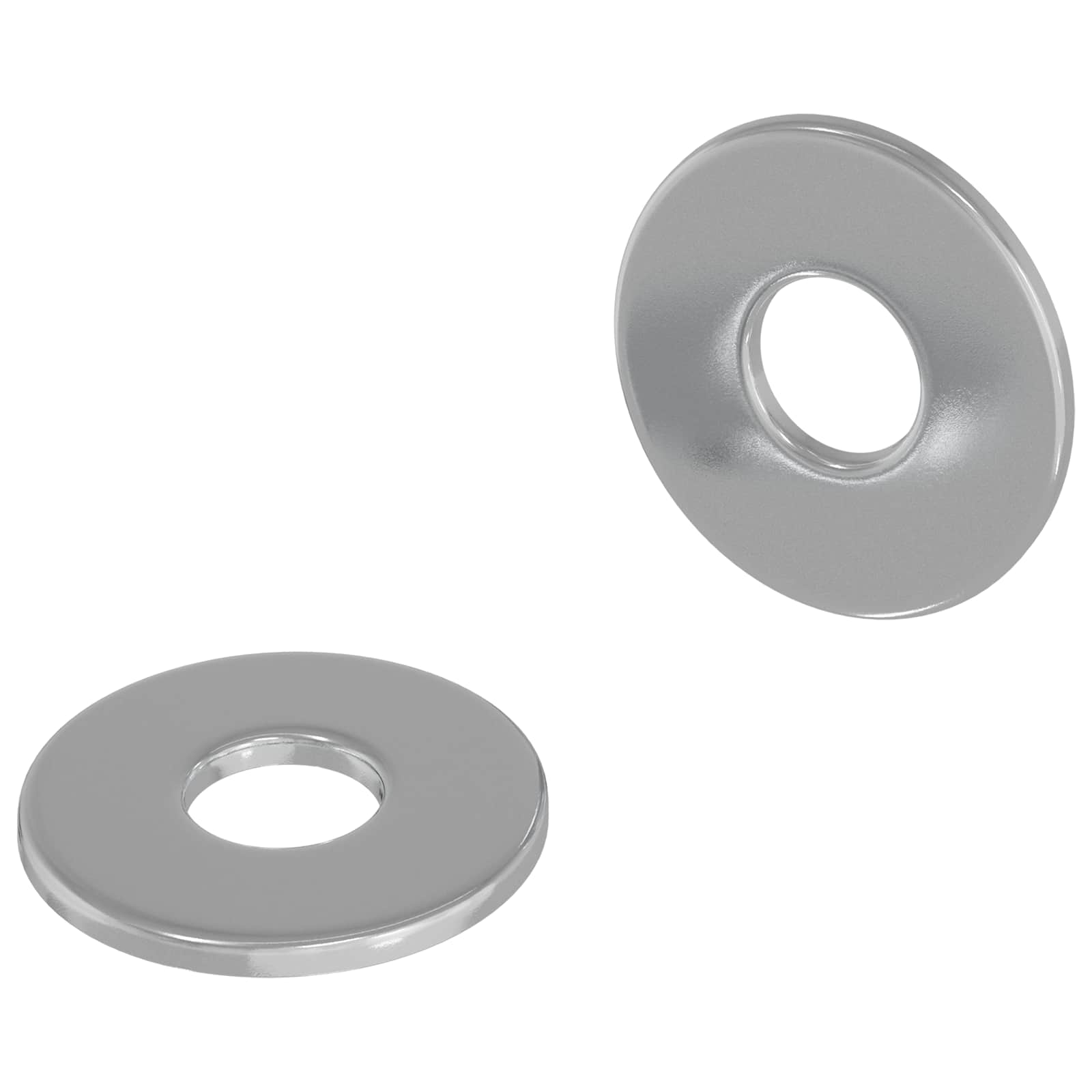 Thumbnail - vidaXL Unterlegscheiben 2 pcs Silber 12 x 12 x 1,2 cm Eisen