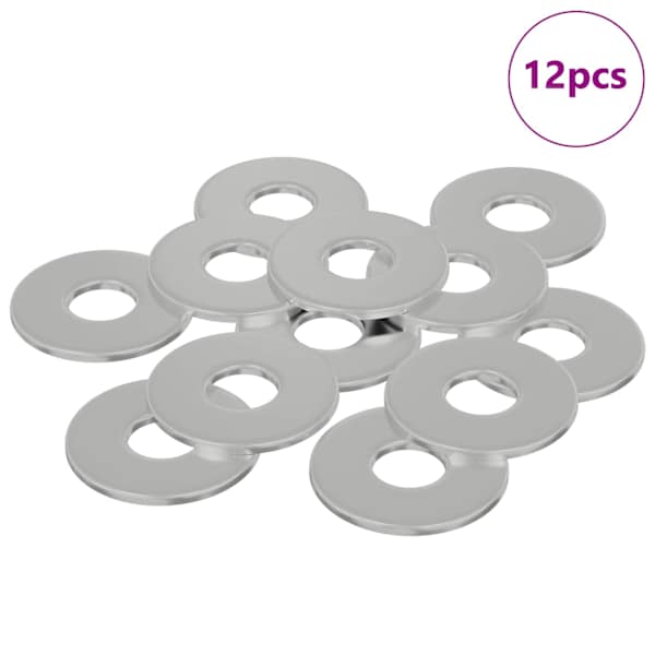 vidaXL Mutrid 12 tk H&otilde;bedane 12 x 12 x 1,2 cm Raud