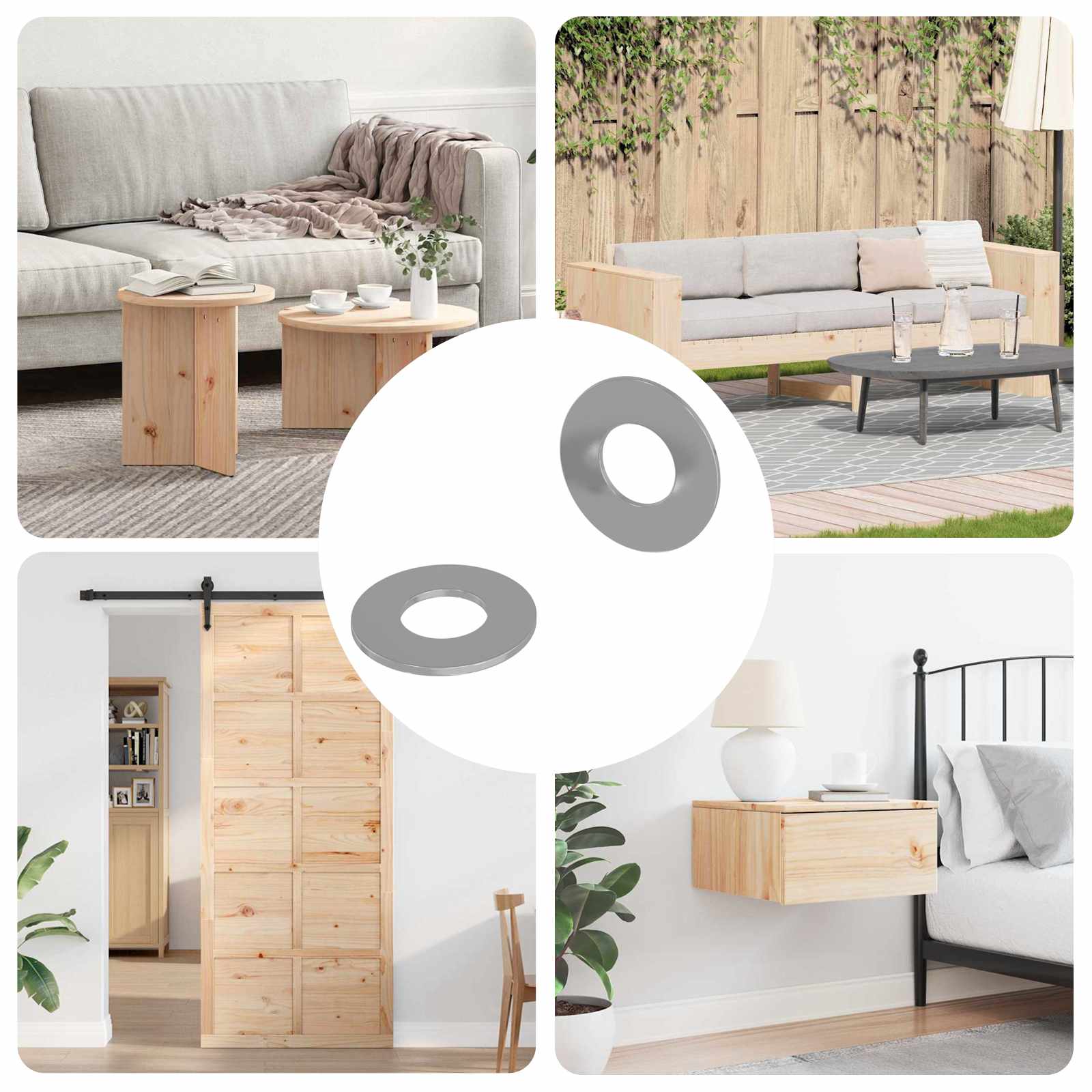 vidaXL Îmbinări 2 pcs Argintiu 16 x 16 x 1,5 cm Fier