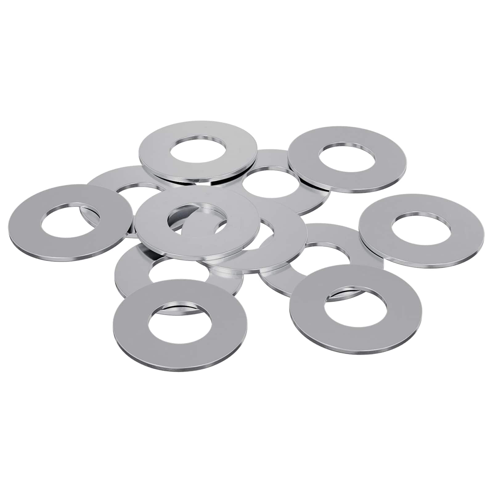 Thumbnail - vidaXL Unterlegscheiben 12 pcs Silber 16 x 16 x 1,5 cm Eisen