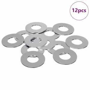 Podložky 12 pcs Stříbrná 16 x 16 x 1,5 cm Železo - obrázek 3