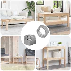 Šestihranná matice 2 pcs Stříbrná M6 Kov