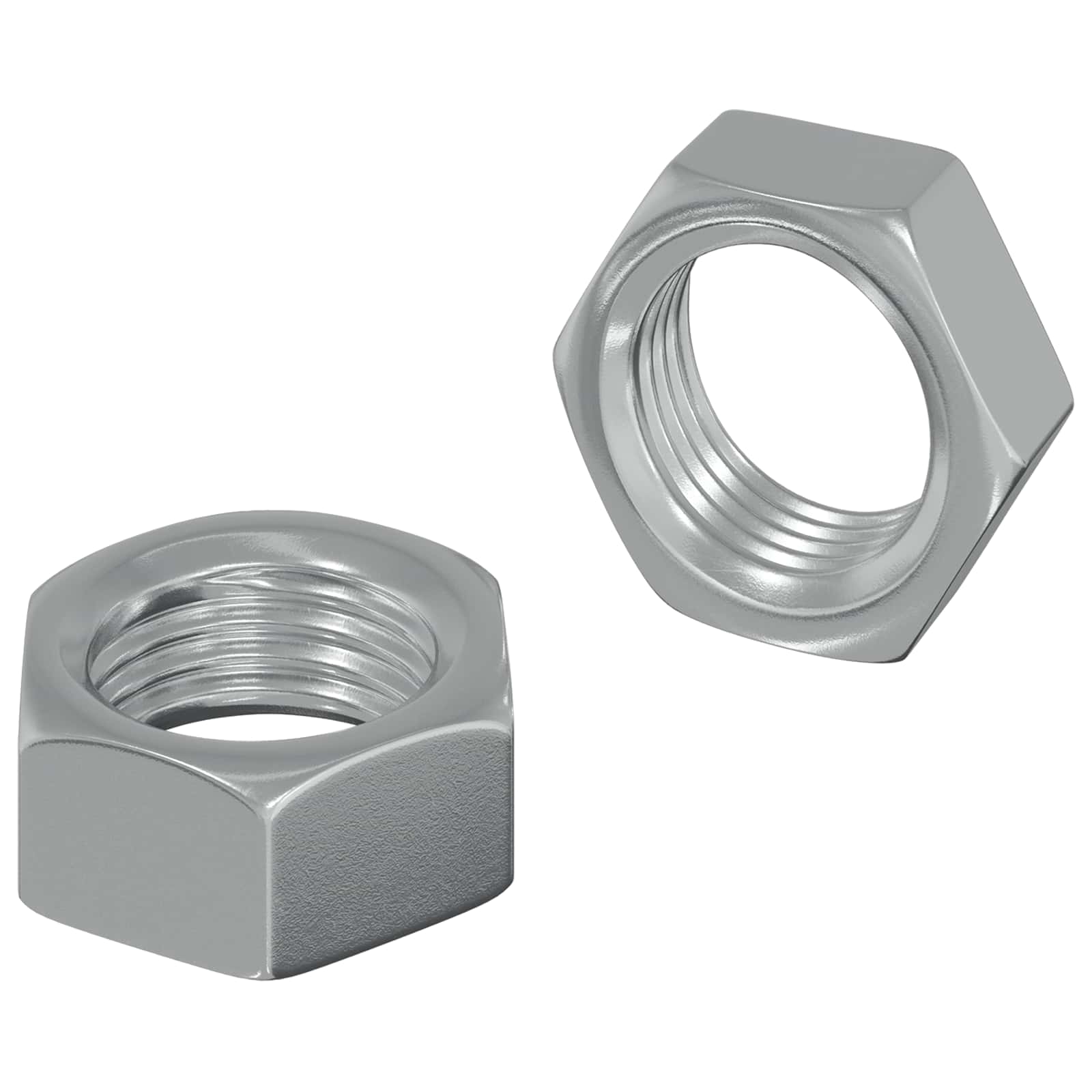 Thumbnail - vidaXL Sechskantmuttern 2 pcs Silber M6 Stahl