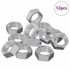 Šestihranná matice 12 pcs Stříbrná M6 Kov - obrázek 2