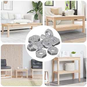 Šesterokotna matica 12 pcs srebrna m8 Kovina