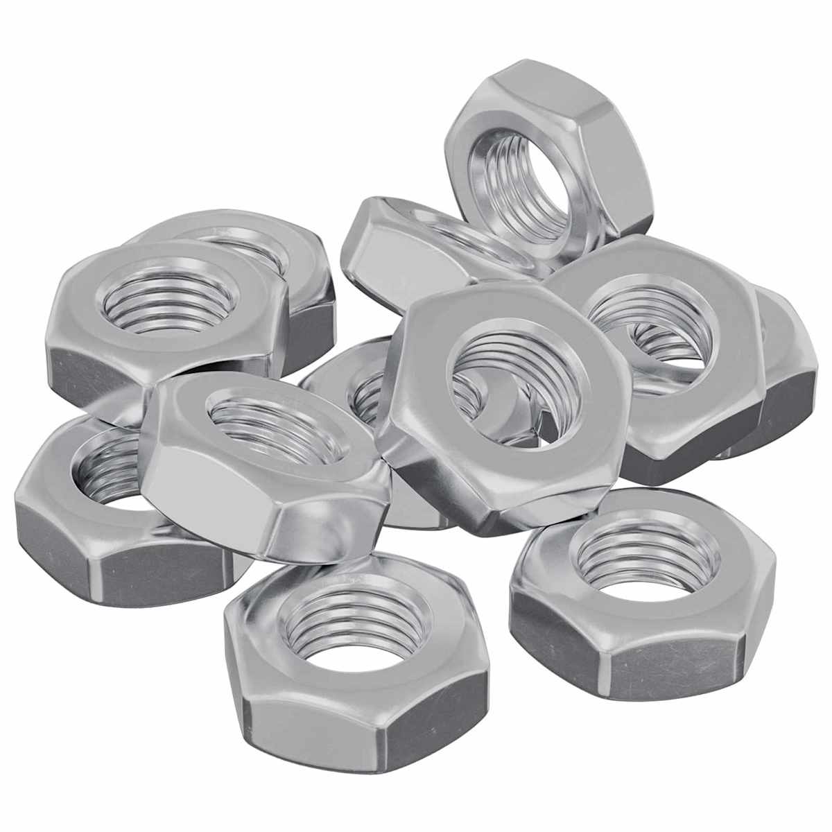 Sekskantmøtrik 3600 stk. Sølv Metal - Billede 2