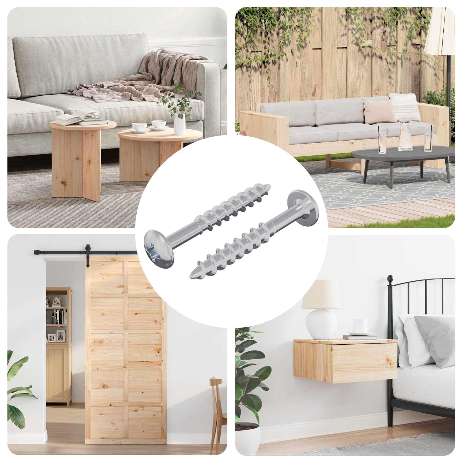 Vijak 2 pcs srebrna 9,8 x 35 mm elezo