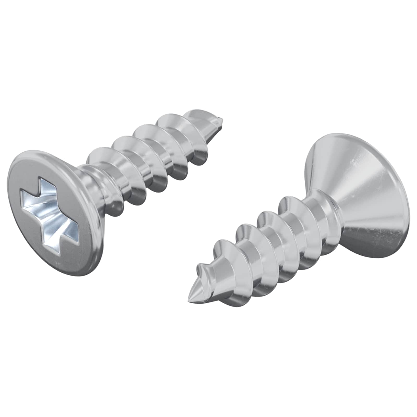 Thumbnail - vidaXL Senkschraube 2 pcs Silber 4 x 12 mm Eisen