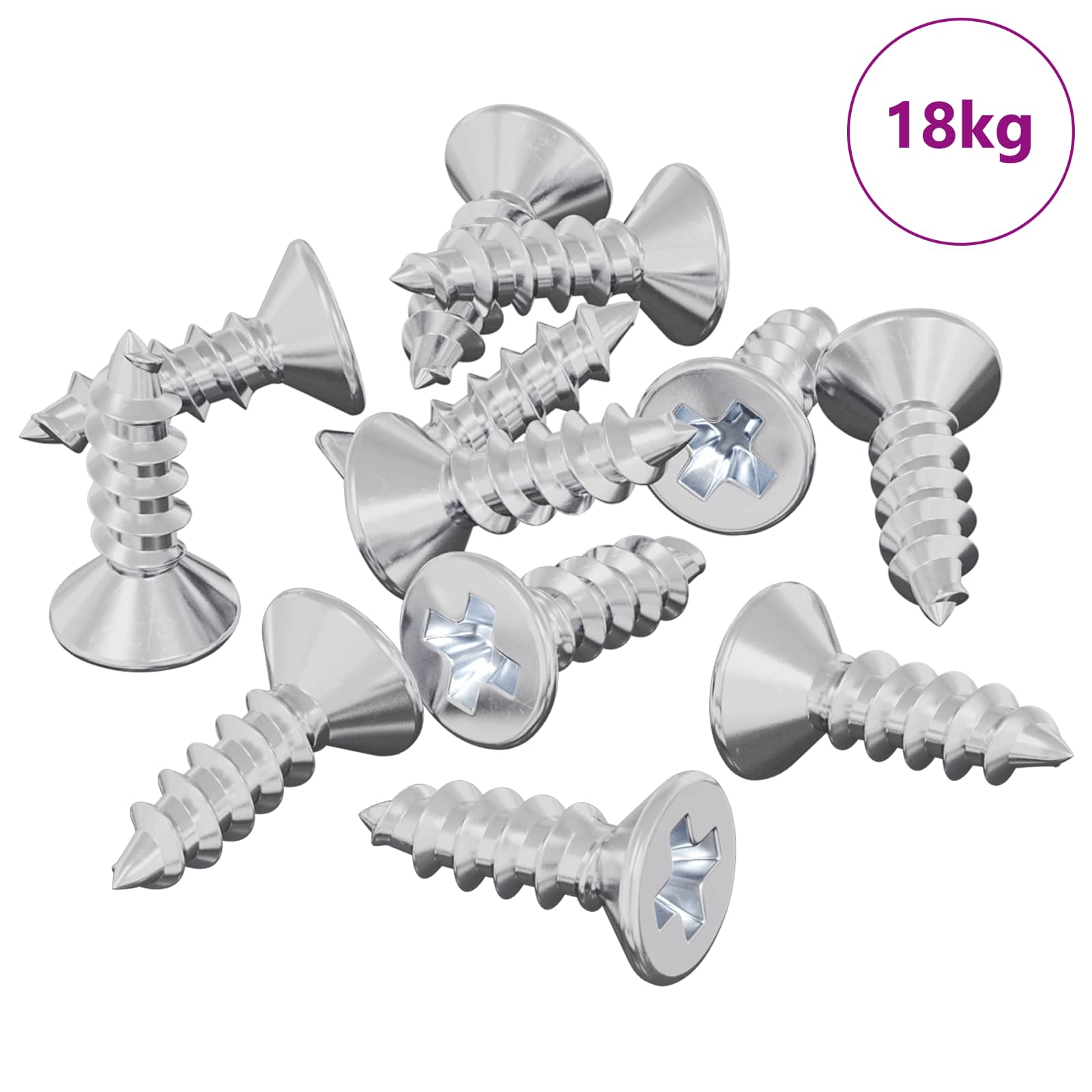 Thumbnail - vidaXL Senkschraube 22785 pcs Silber Eisen