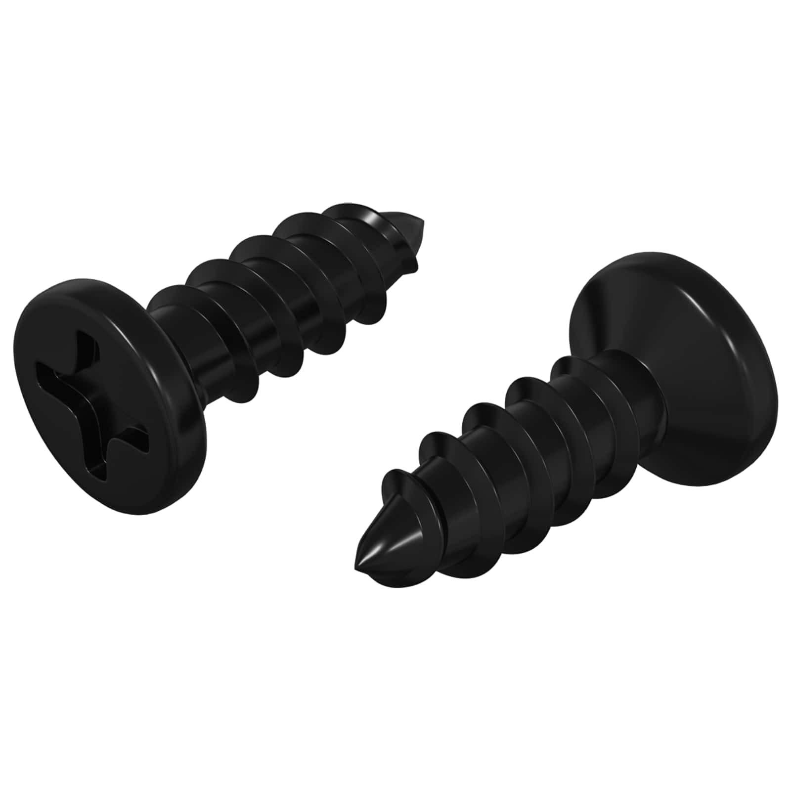 Thumbnail - vidaXL Senkschraube 2 pcs Schwarz 4 x 12 mm Eisen