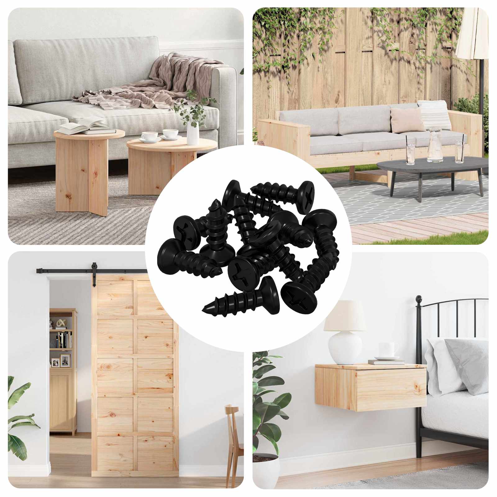 vidaXL Senkschraube 24324 pcs Schwarz Eisen