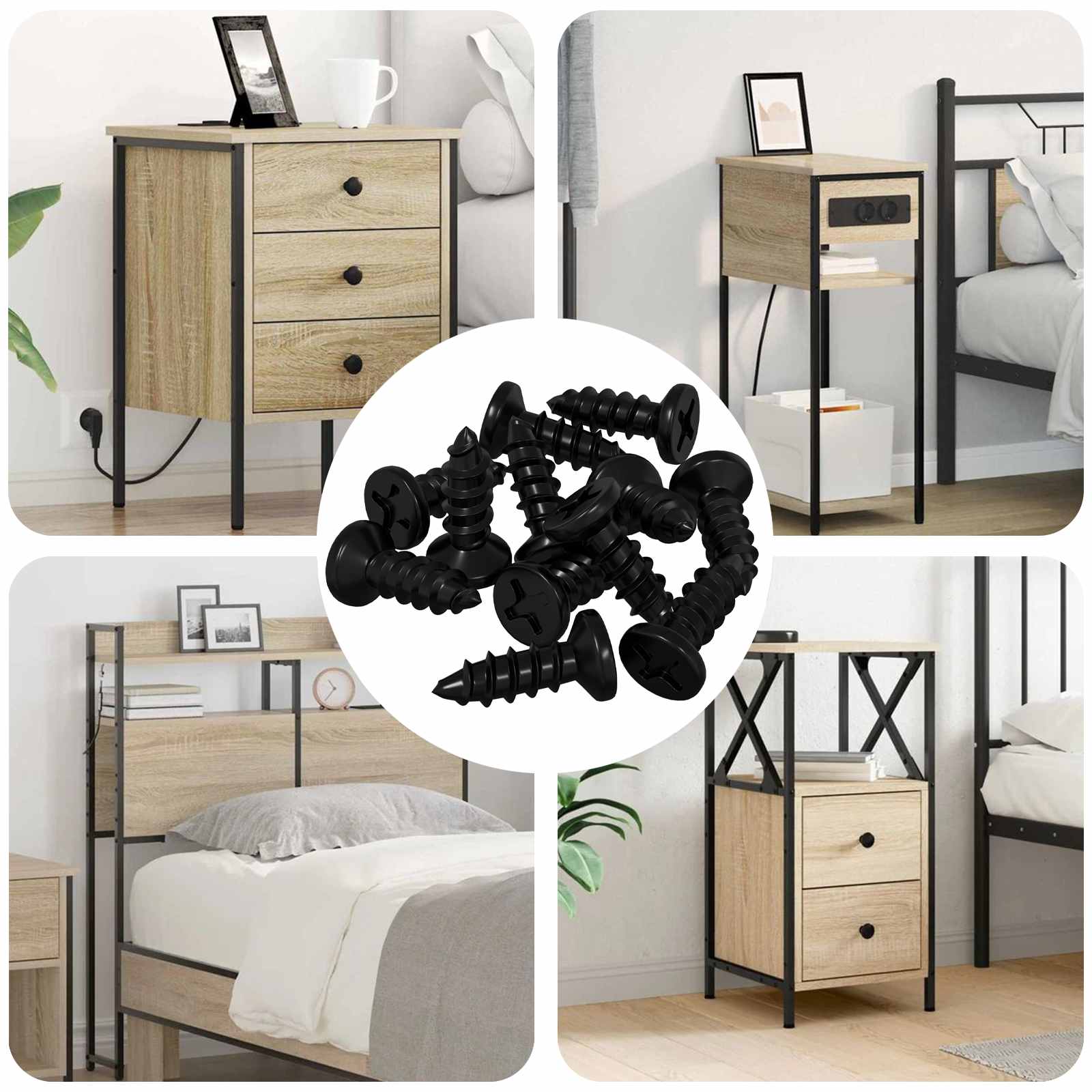 vidaXL Senkschraube 24324 pcs Schwarz Eisen