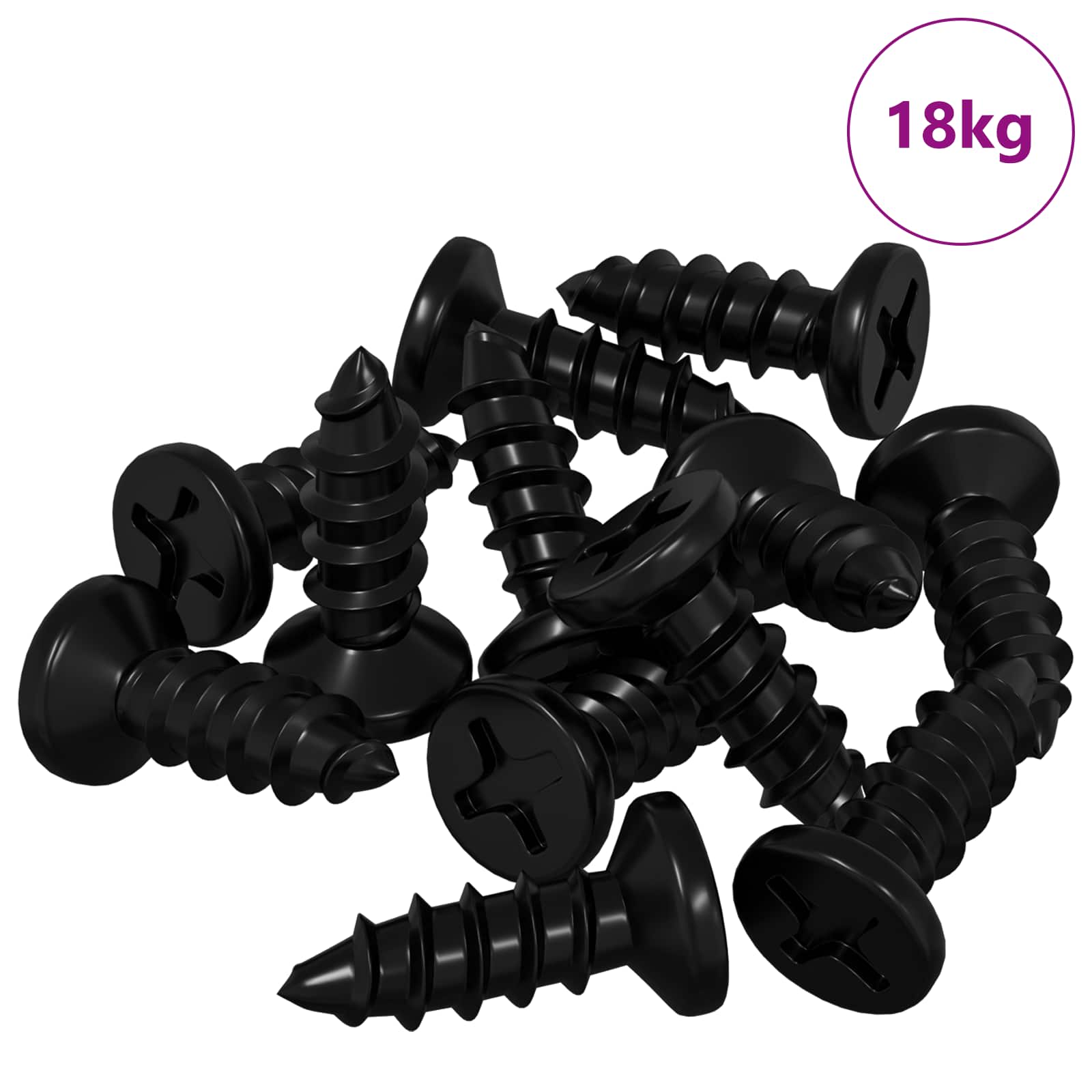 Thumbnail - vidaXL Senkschraube 24324 pcs Schwarz Eisen