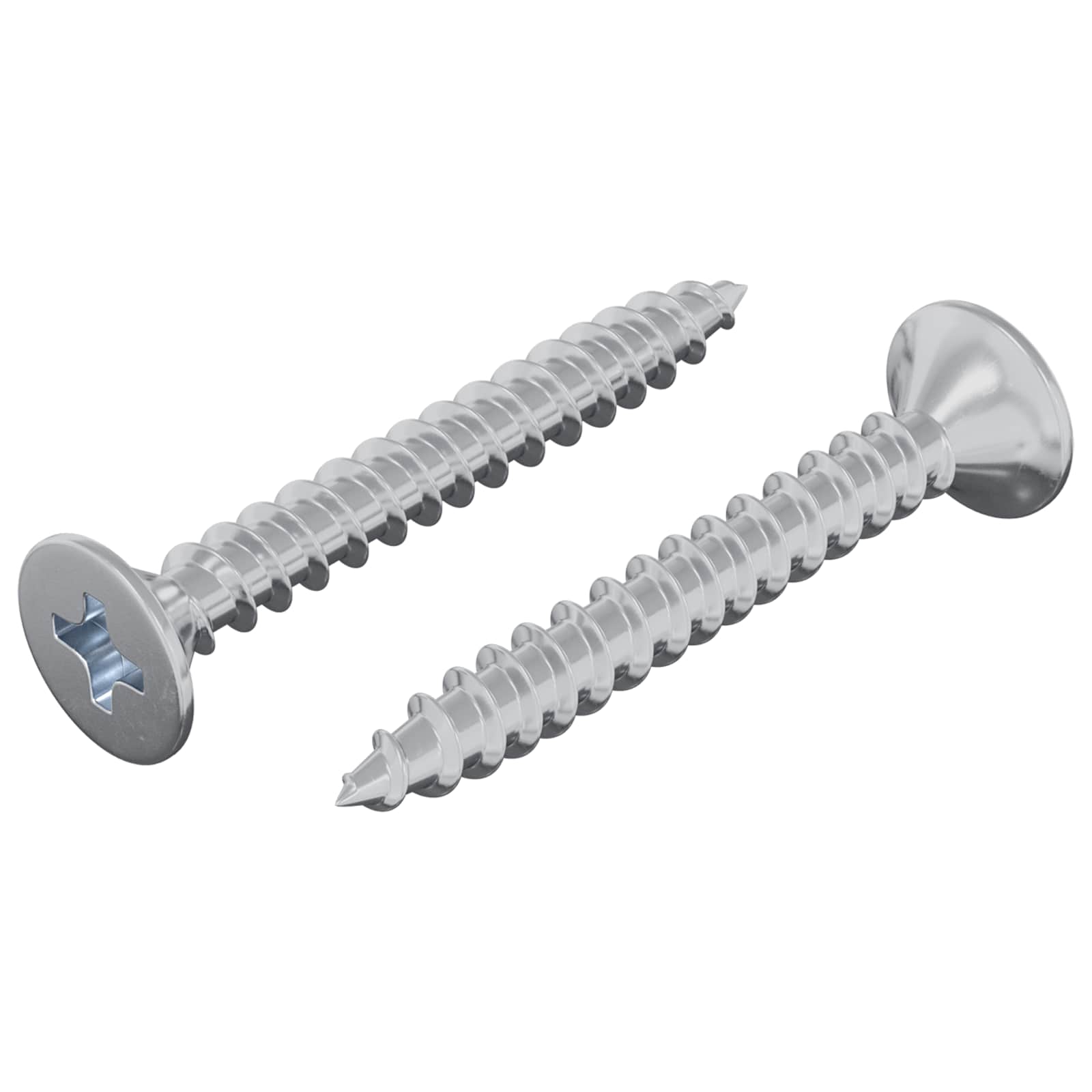 Thumbnail - vidaXL Senkschraube 2 pcs Silber 4 x 12 mm Eisen