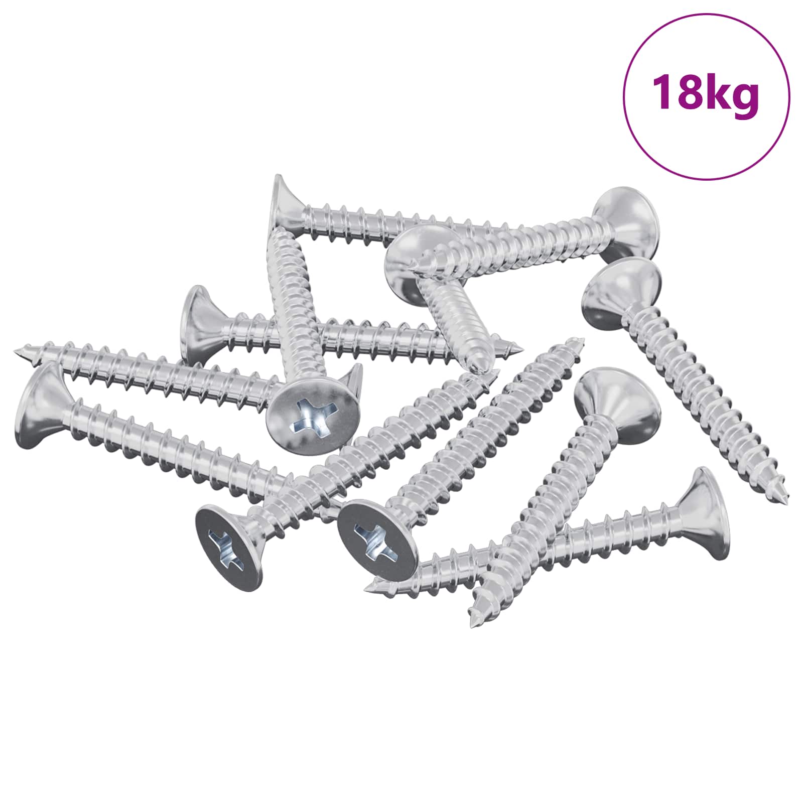 Thumbnail - vidaXL Senkschraube 9474 pcs Silber Eisen