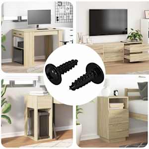 Žebelj s samočrtnim navojem 2 pcs Črna 3,5 x 12 mm elezo