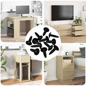 Žebelj s samočrtnim navojem 16364 pcs Črna 3,5 x 12 mm elezo