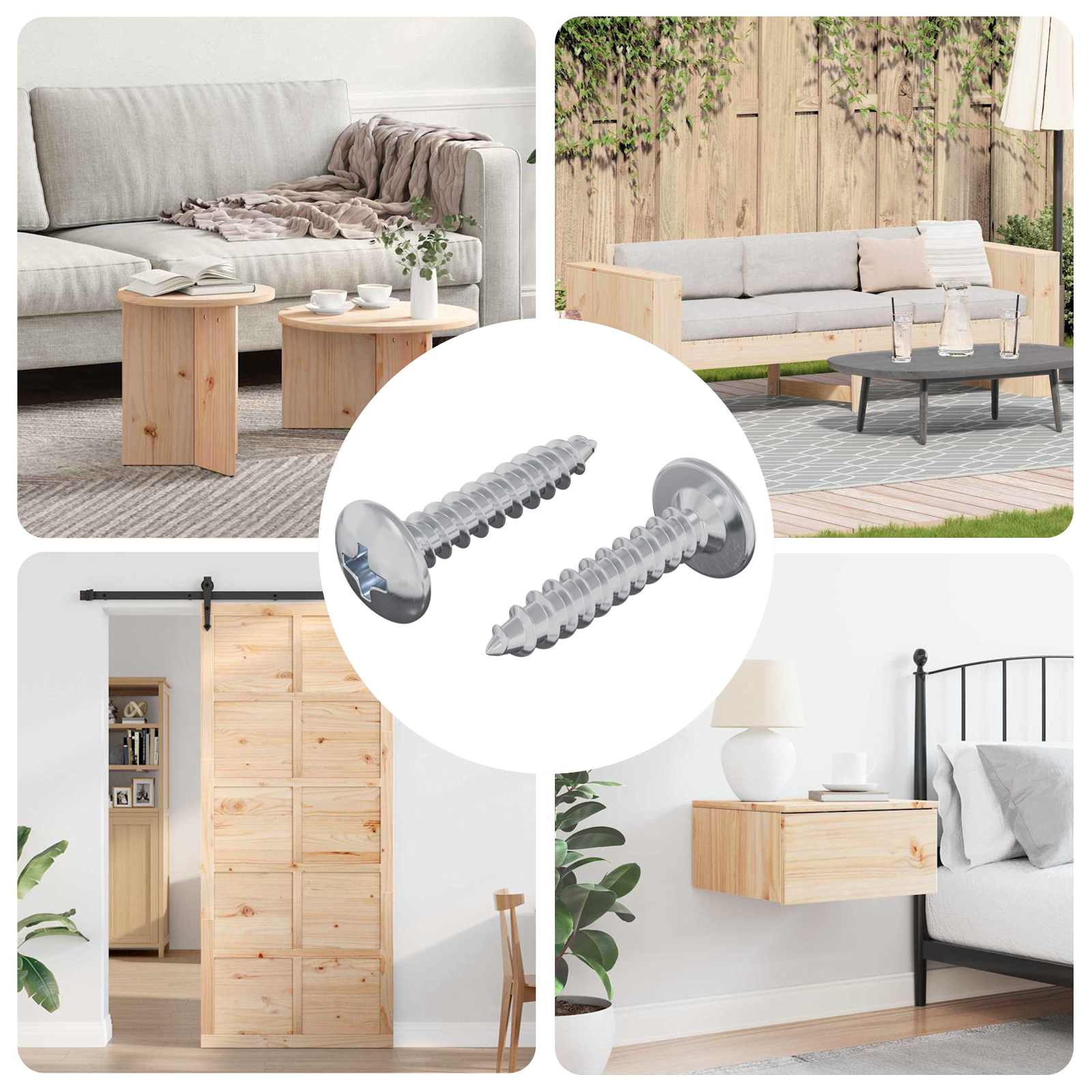 vidaXL Cuie Auto-filetante 2 pcs Zincat 4 x 20 mm Oțel