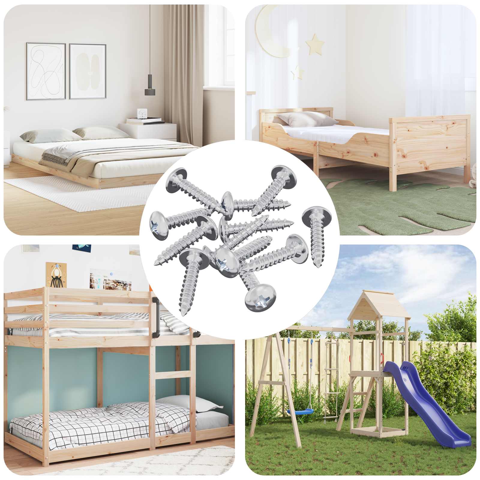 vidaXL Selbstschneidender Nagel 10976 pcs Zink-beschichtet Stahl