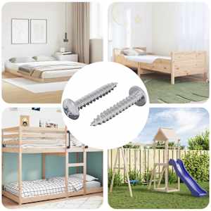 Žebelj s samočrtnim navojem 2 pcs Cinkano 4 x 25 mm Jeklo