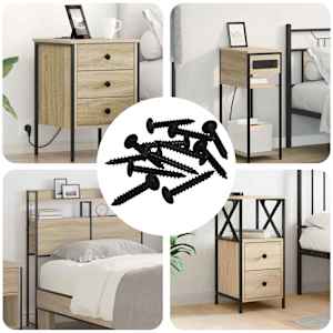 Žebelj s samočrtnim navojem 12 pcs Črna 4 x 25 mm Jeklo