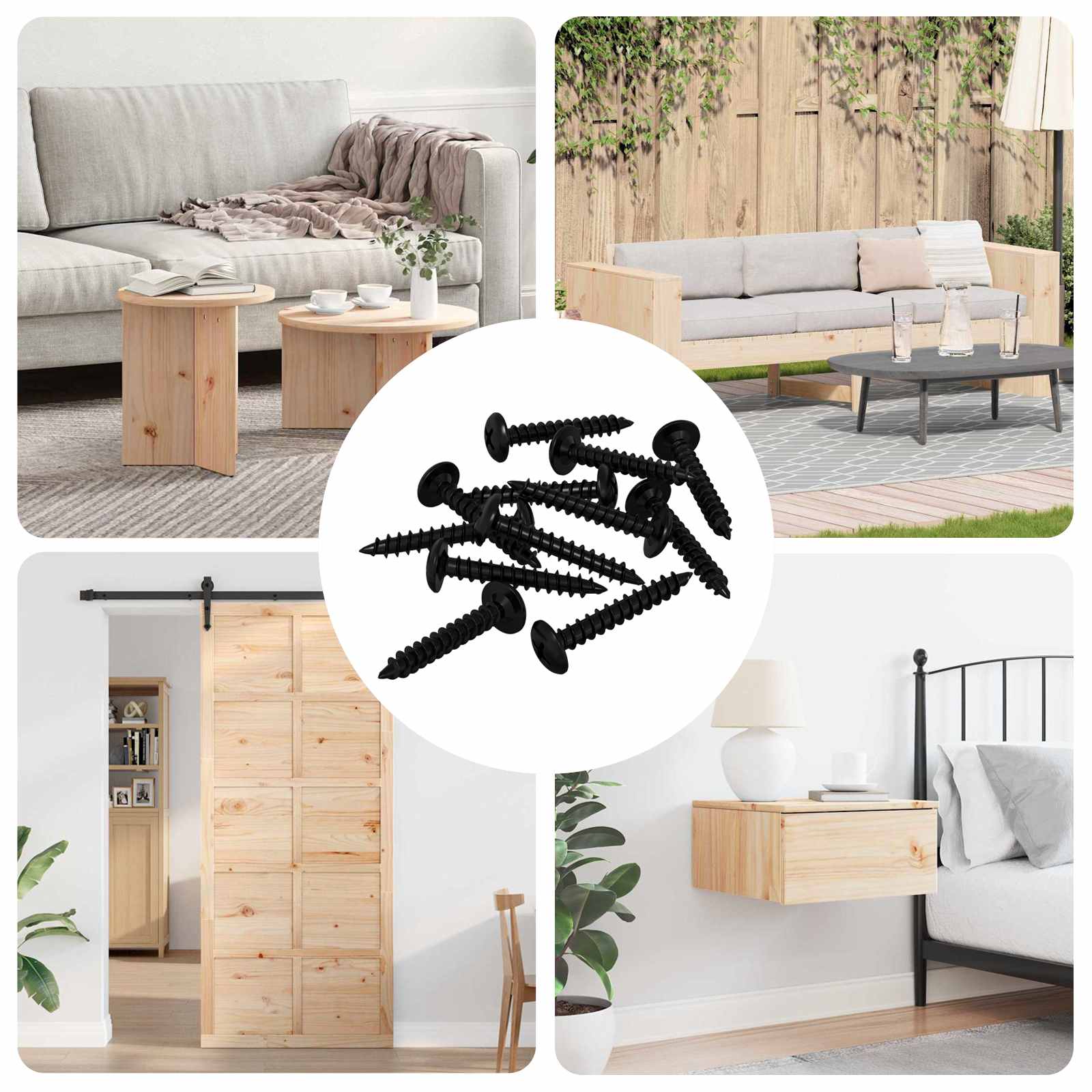 Žebelj s samočrtnim navojem 9000 pcs Črna Jeklo