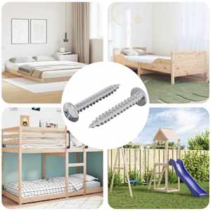 Lesen vijak 2 pcs srebrna M4 x 28 mm elezo