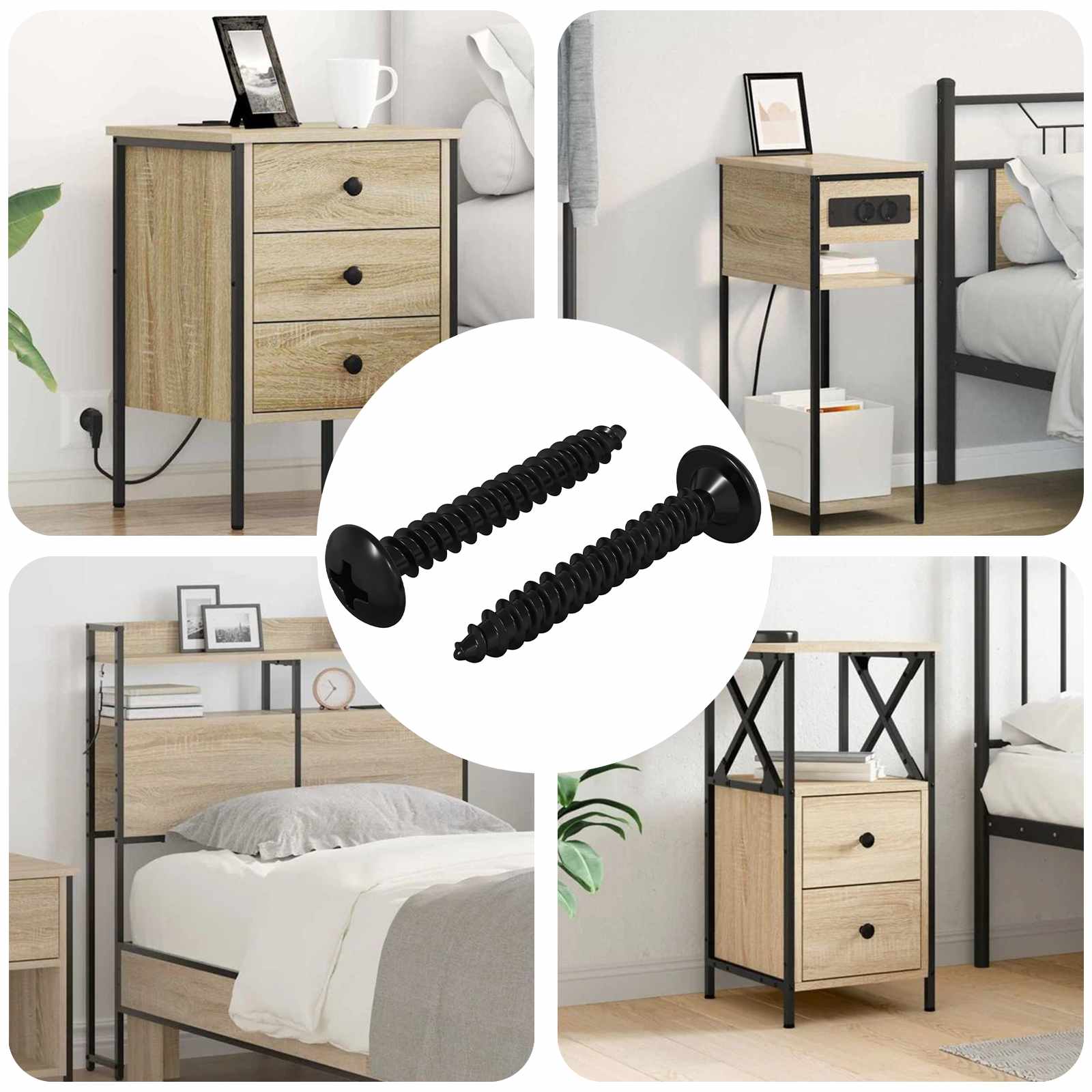 vidaXL Gewindeschneider Nagel 2 pcs Schwarz M4 x 28 mm Stahl