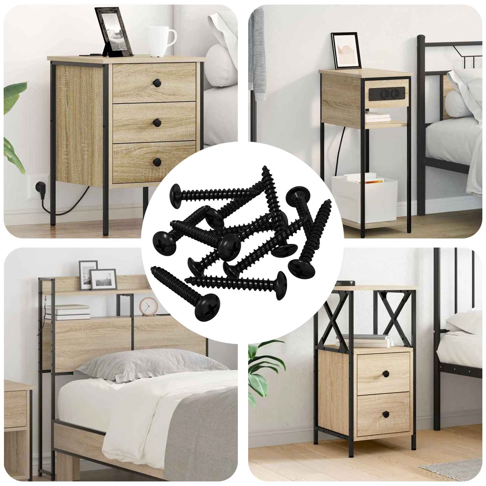 vidaXL Gewindeschneider Nagel 8219 pcs Schwarz Stahl